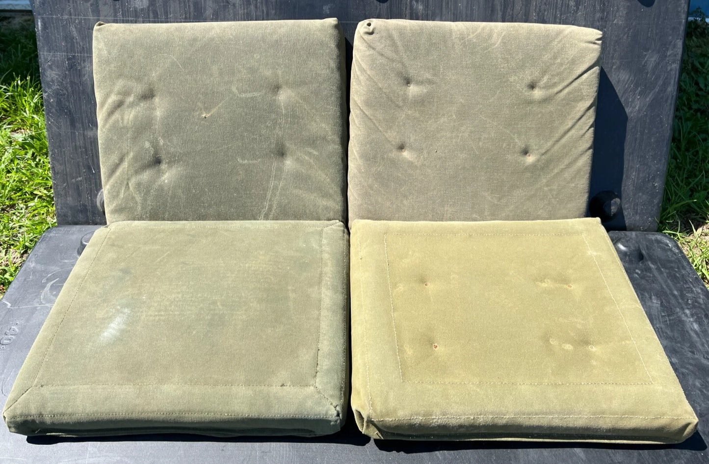 HMMWV HUMVEE M998 FRONT REAR GREEN SEAT CUSHION KIT M1097/M1038/H1 AM GENERAL