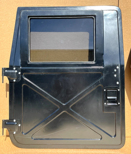 NEW BLACK METAL HMMWV DRIVER'S SIDE FRONT DOOR LH X DOOR 2510-01-257-3903