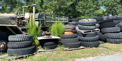 FREE MILITARY TRUCK TIRES ONLY (NO WHEELS) ALL SIZES PICKUP ONLY *NOT ROAD SAFE*