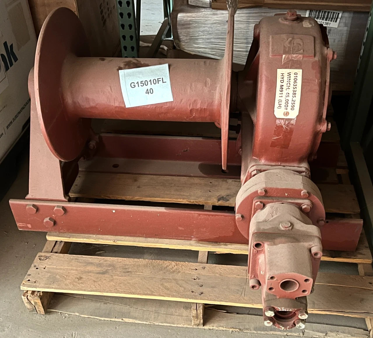 BRADEN 45K HYDRAULIC WINCH M911 LH MOTOR READY TO INSTALL 2590-01-063-5385