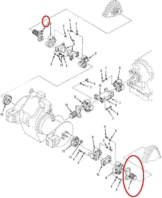 M548, M548A1 CARGO 6-TON CARRIER 8756585 UNIVERSAL JOINT YOKE 2520-00-679-9247