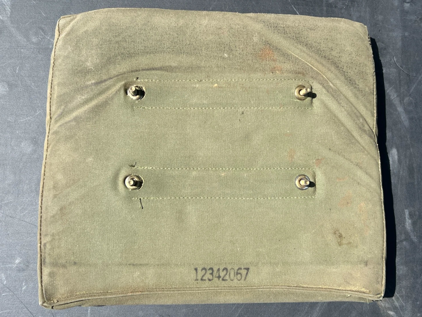 GREEN PASSENGER SEAT CUSHION, HMMWV HUMMER M998A 2540013149378, 12342067