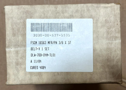 GOODYEAR PARKER-HANNIFIN DIESEL ENGINE MATCHED V-BELT SET 3/8 x 37 MS51065-37-2 3030-00-537-1531