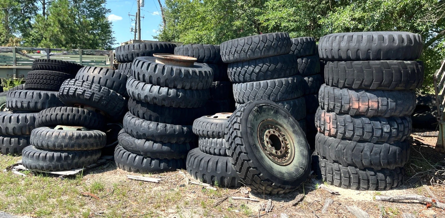 FREE MILITARY TRUCK TIRES ONLY (NO WHEELS) ALL SIZES PICKUP ONLY *NOT ROAD SAFE*