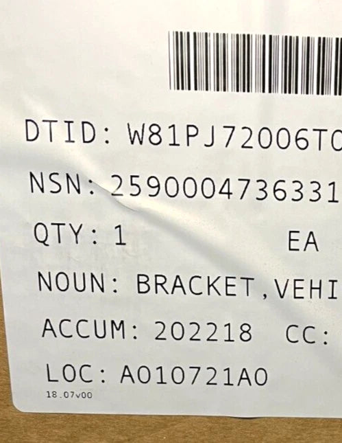 NEW M151 FUEL CAN MOUNTING BRACKET W/STRAP 6566675, 13211E4921, 2590-00-473-6331