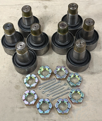 (8) M809 M939 MILITARY 5 TON TORQUE ROD END KIT WITH END NUTS & COTTER PINS