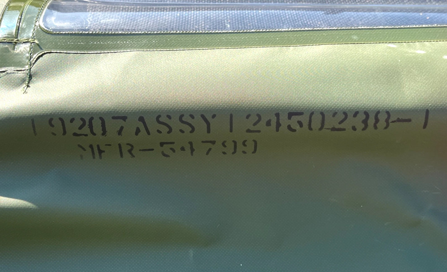 M939 5-TON TRUCK SERIES 12450238-1 SOFT TOP VINYL CAB COVER 2540-01-084-1233