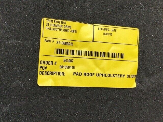 2540-01-556-5718 3113685C1 0147950488-00 NAVISTAR MRAP CVG Thermal Insulation