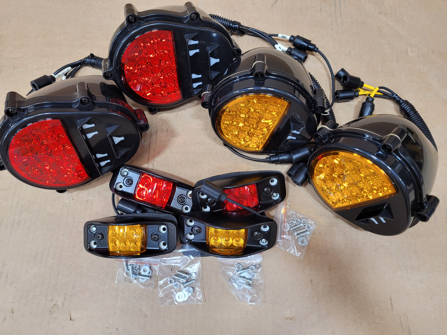 Black LED CONVERSION KIT HMMWV M998 Humvee Red, Amber, Side Marker Led Light M35