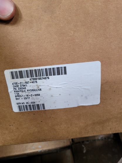 Curtiss- Wright 12326440 Counter Balance Valves M60 M48A5 4730-01-557-4075