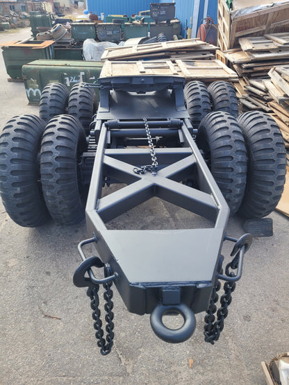 Fifth Wheel Dolly Converter Tandem Axle Dolly 8 Wheels W/ Tongue