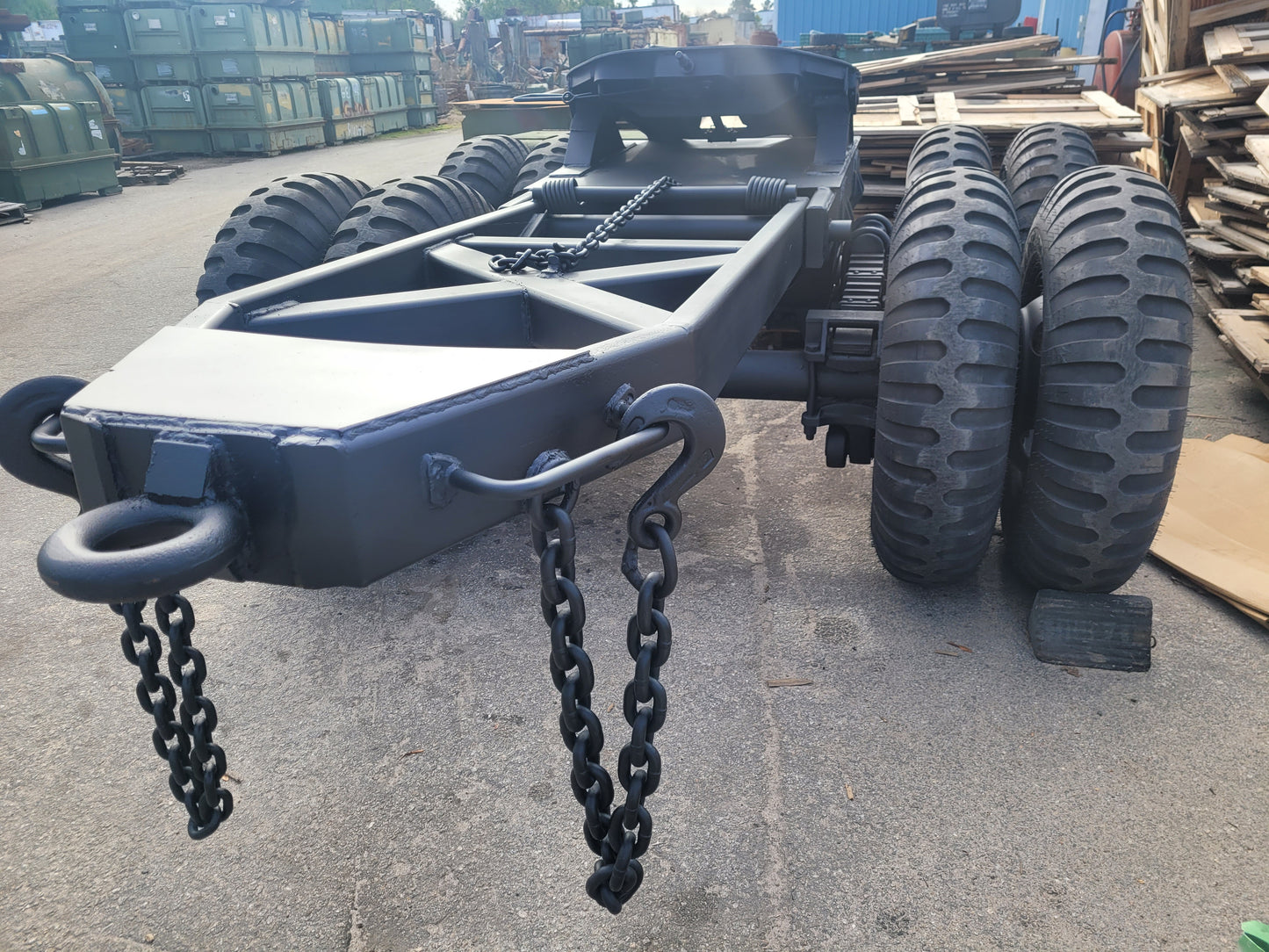 Fifth Wheel Dolly Converter Tandem Axle Dolly 8 Wheels W/ Tongue