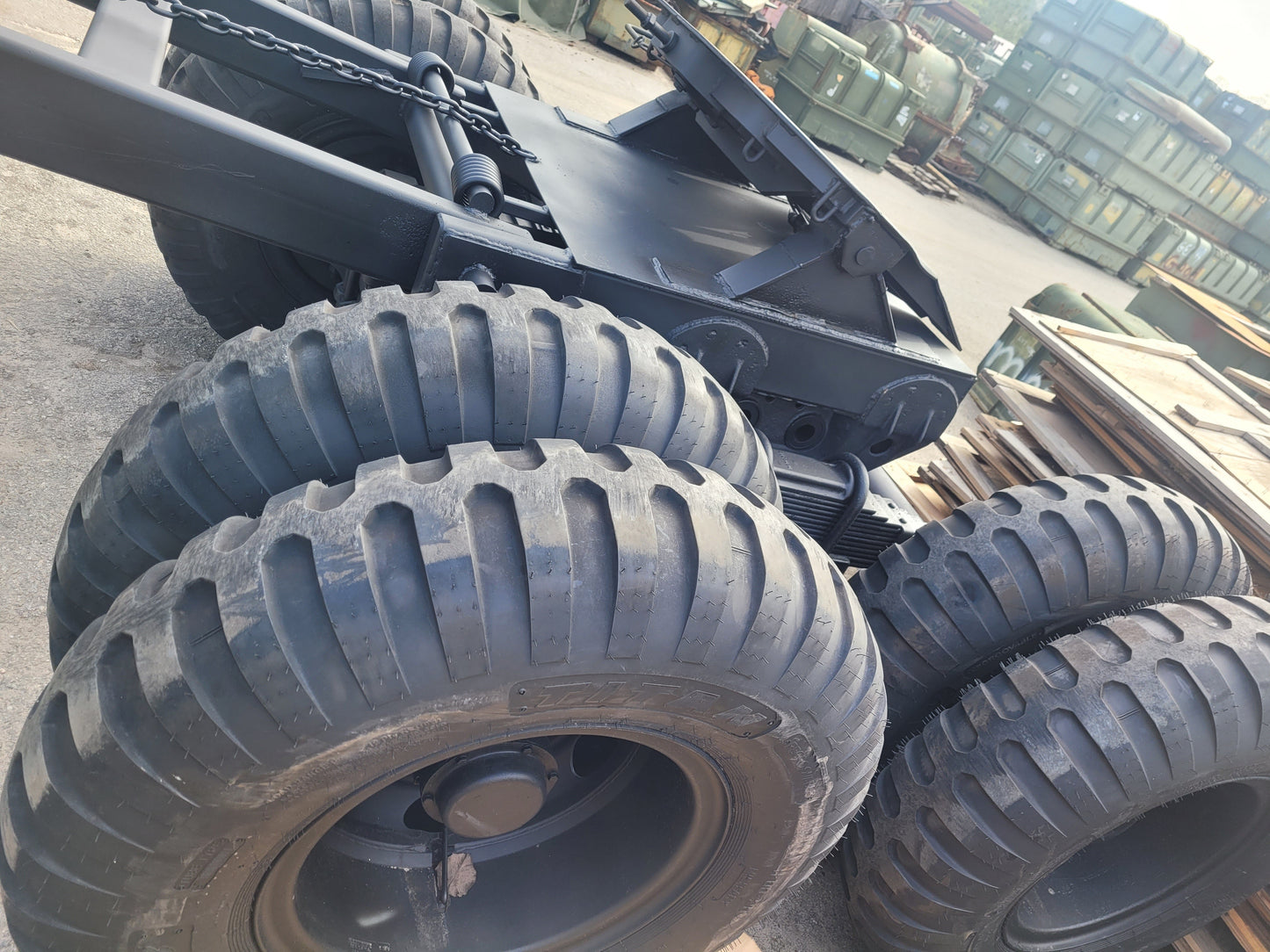 Fifth Wheel Dolly Converter Tandem Axle Dolly 8 Wheels W/ Tongue