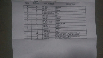 HMMWV Hummer H1 3 Point Rear Seatbelt Retrofit Kit  NEW,M998, HUMVEE n