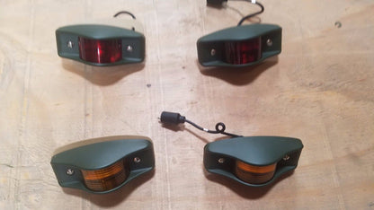 HMMWV M998 Humvee SIDE MARKER KIT (4) Red, Amber Military Truck 24V  FRONT M35A2