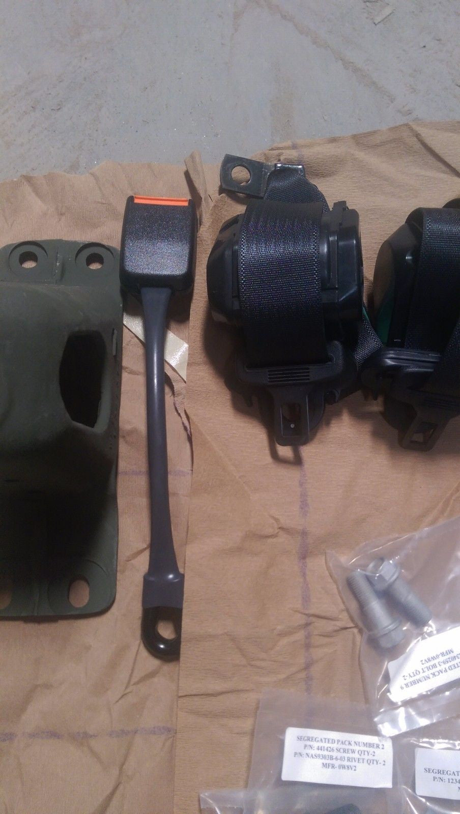 HMMWV Hummer H1 3 Point Rear Seatbelt Retrofit Kit  NEW,M998, HUMVEE n