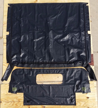 NEW HMMWV 4 Man Soft Top KIT BLACK  Humvee M998  4 Doors, C-Pillar, Bows, Rails
