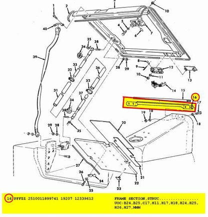 NEW HMMWV Hard Top "C Pillar", Slant back Humvee M998 12339612, 5583093