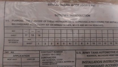 NOS HMMWV M113/114/M998 BRUSH GUARD GRILLE Humvee 57K4387 Military Truck Grille