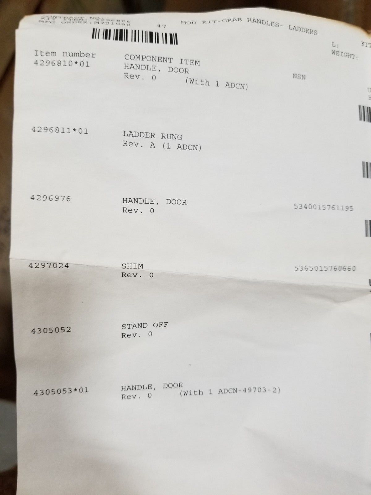 MRAP Military Truck NEW Bolt on Grab Handle Ladder Kit Trailers, Dozers Heavy