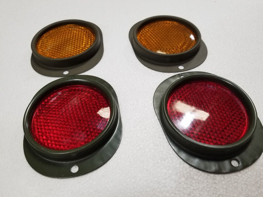 HMMWV REFLECTOR SET RED AMBER12342500-1 12342500-2 M998 HUMVEE HUMMER