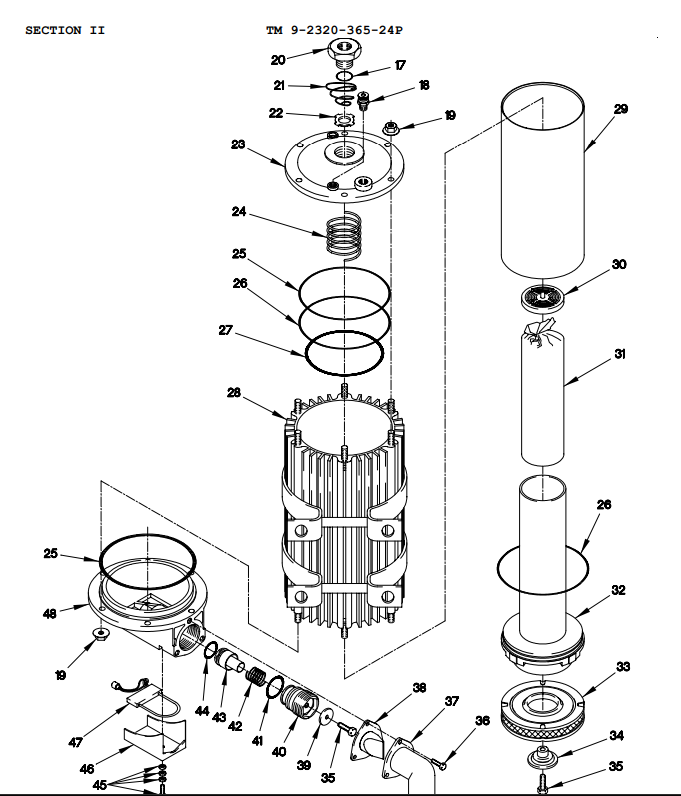 NEW LMTV Air Drier And Cooler FMTV MTV Air Drier N-50011-B 12414366 N50011E