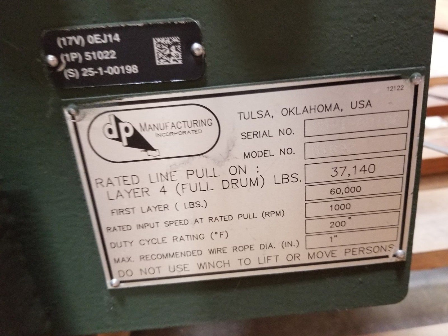 HEMTT MILITARY TRUCK 5 TON 10 TON 60,000 Pound Winch NEW Heavy Duty Winch