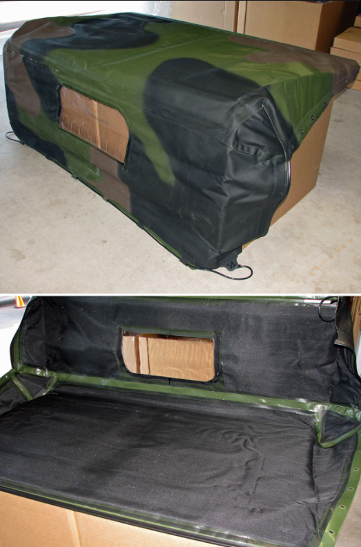 M939 5-TON TRUCK SERIES 12450238-1 SOFT TOP VINYL CAB COVER 2540-01-084-1233