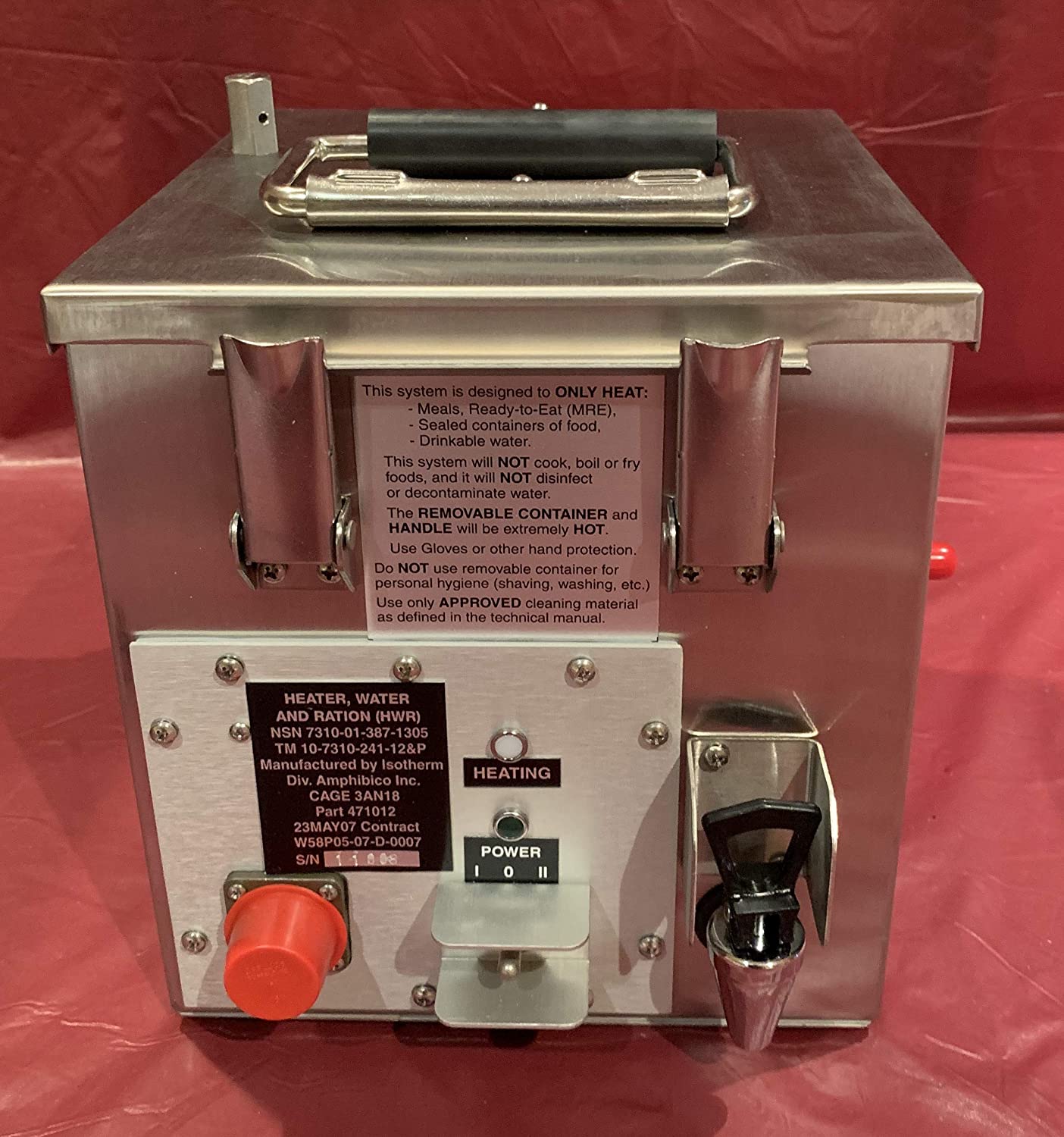 Isotherm Colley Products 471012 7310-01-387-1305 Heater, Water and Ration (HWR) T143300