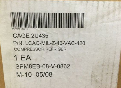 Snowbird Environmental LCAC-MIL-Z-40-VAC-420 Refrigeration Compressors