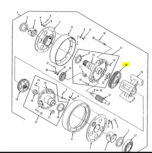 M113 Gear, Spur Differential 3020-00-679-9257	 8756535