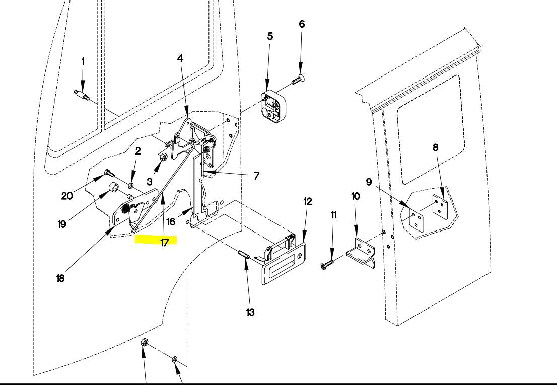 LMTV FMTV ROD CONTROL DOOR 12417724-001 5342-01-480-0092