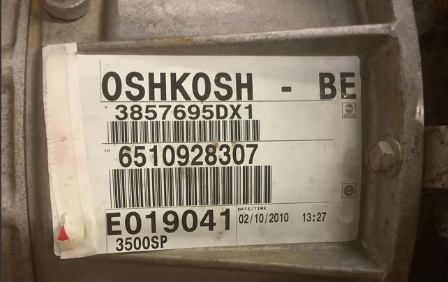 MRAP MATV ALLISON TRANSMISSION 2520-01-577-5659	3855751