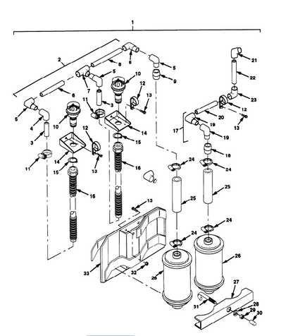 HET M1070 4730-01-356-0340  MANIFOLD ASSEMBLY,HYDRAULIC	Oshkosh 1795950U Gas Particulate Filter Unit Kits