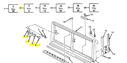 M35A2 5 ton ARM WINDSHIELD HINGE SUPPORT ASSEMBLY  7373327