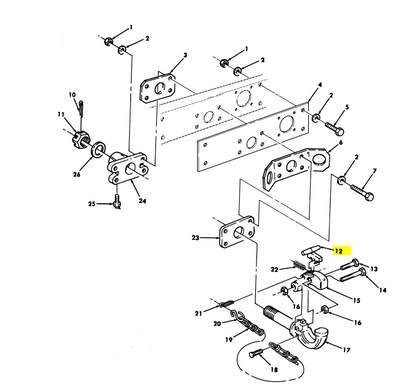 HMMWV M998 M35a2 5 Ton 2.5 Ton Pintle Latch Hook for Pintle Assembly 8380196 / 2540-01-023-5116