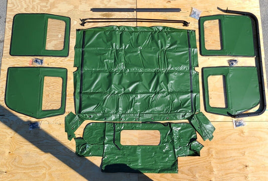 NEW HMMWV 4 Man Soft Top KIT GREEN Humvee M998 4 Doors, C-Pillar,