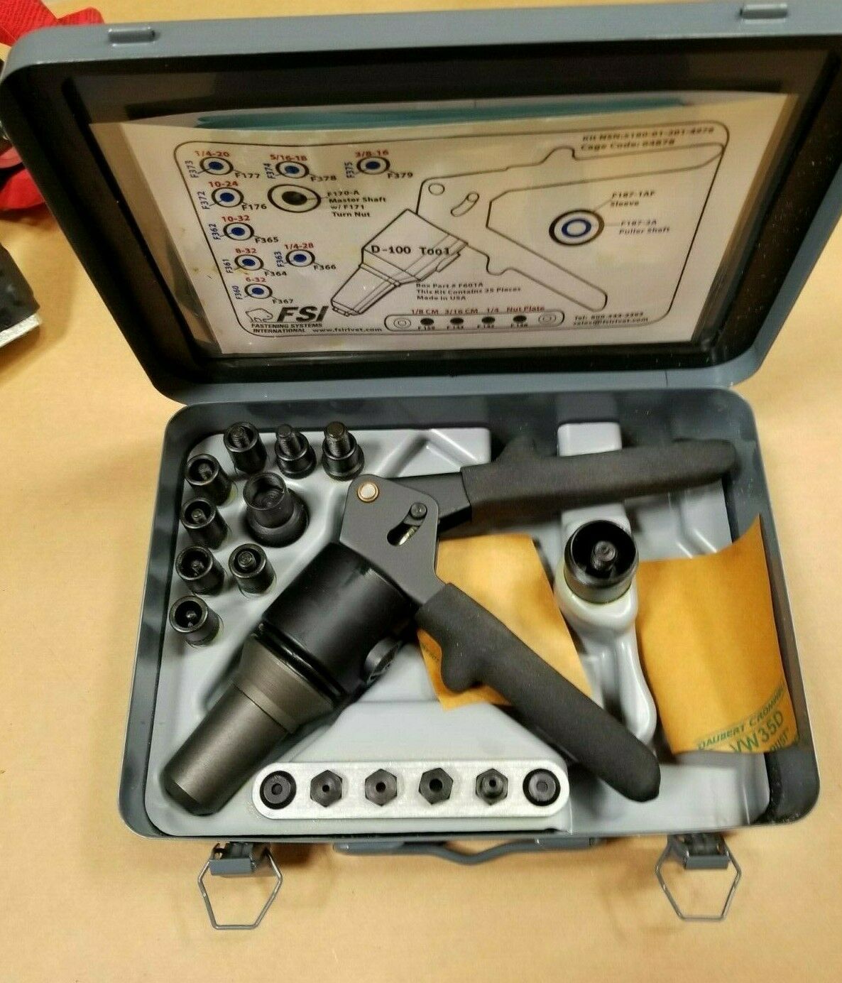 5180-01-201-4978 D-100-MIL-1  FSI BLIND TOOL RIVET KIT