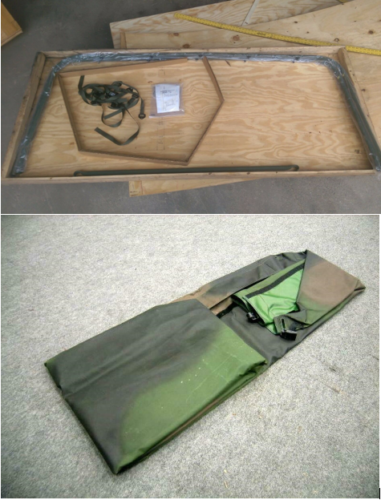 HMMWV Humvee, 4 MAN M998 CAMO Rear CARGO Extension Cover KIT 57K3499