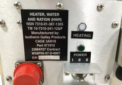Isotherm Galley 471012 Water & Ration Heaters 7310-01-387-1305